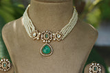Polki Necklace Set  (4-8387)(B)