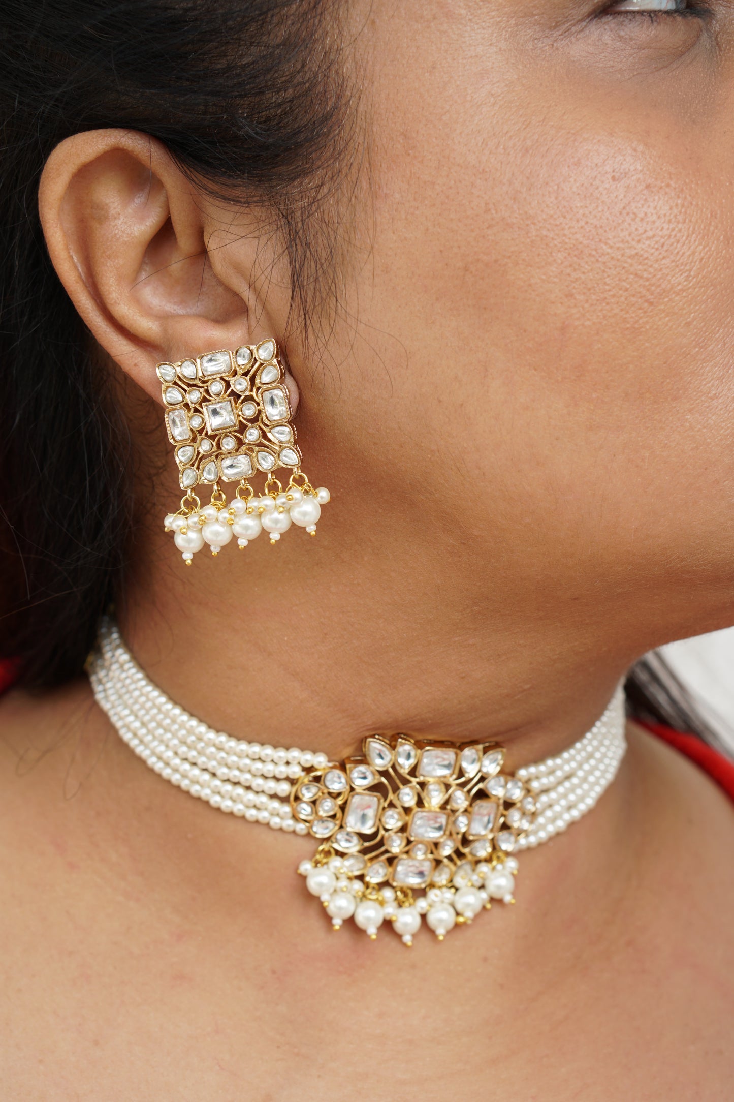 Polki Choker set (4-8759)(B) - JEWELSTYLE