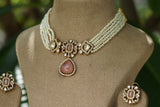 Polki Necklace Set  (4-8388)(B)