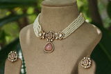 Polki Necklace Set  (4-8388)(B)