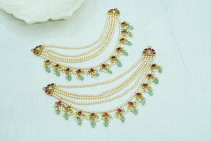Kundan Ear chain (9-240)(K)