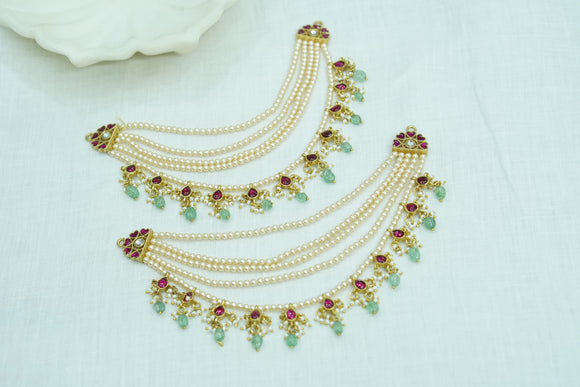 Kundan Ear chain (9-240)(K)