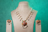 Navratan Stone Polki Necklace Set (4-9518)(NEM)