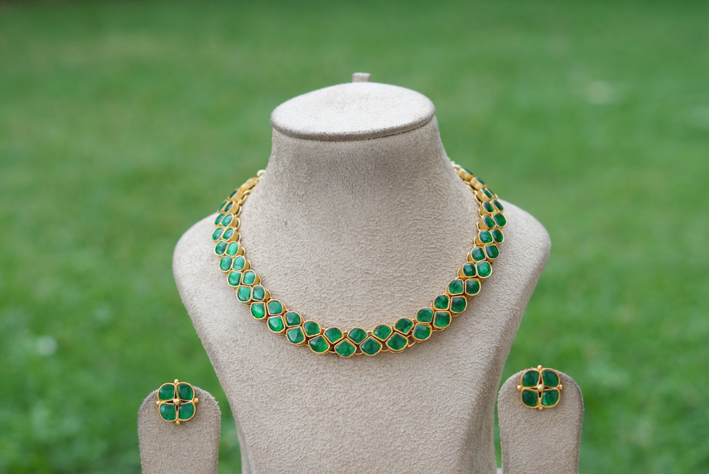 Kundan necklace set (4-5952)(R)(PREORDER)