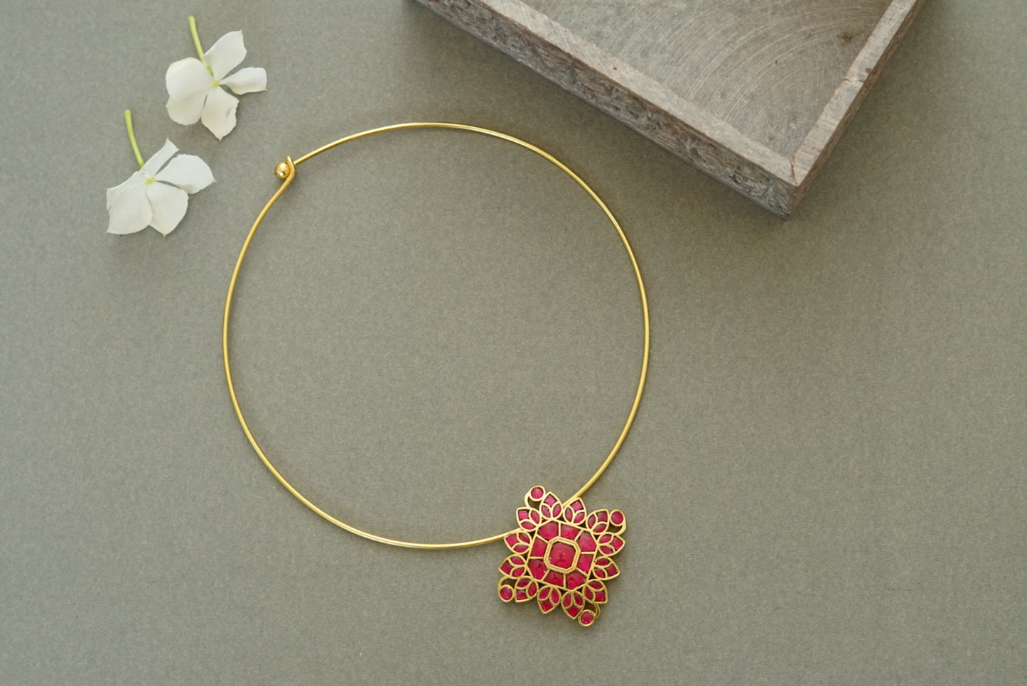 Kundan hasli necklace (4-6309)(S)