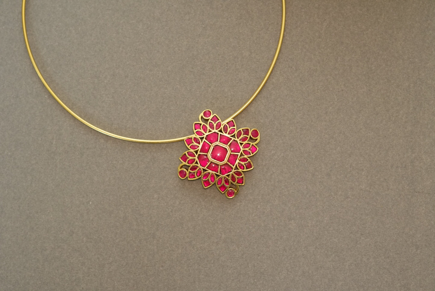 Kundan hasli necklace (4-6309)(S)