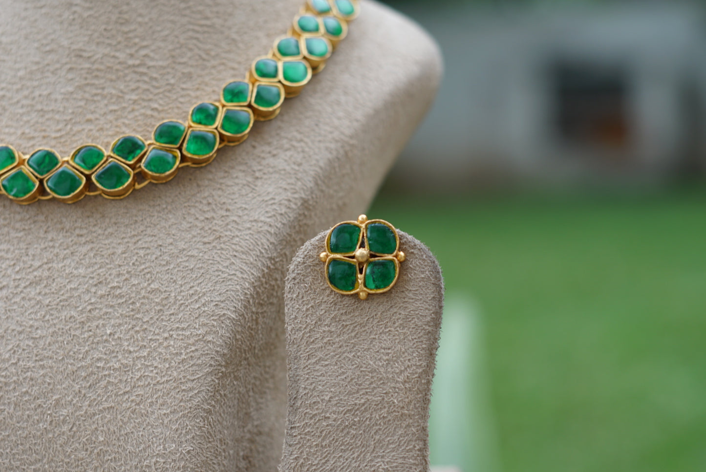 Kundan necklace set (4-5952)(R)(PREORDER)