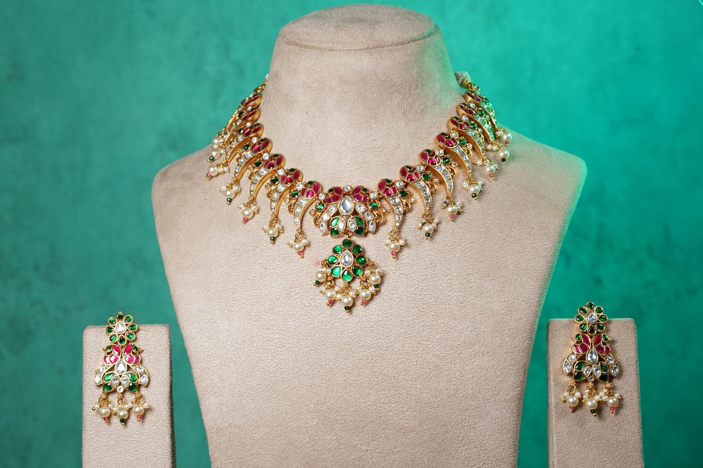 Kundan Necklace Set(4-9534)(NEM)