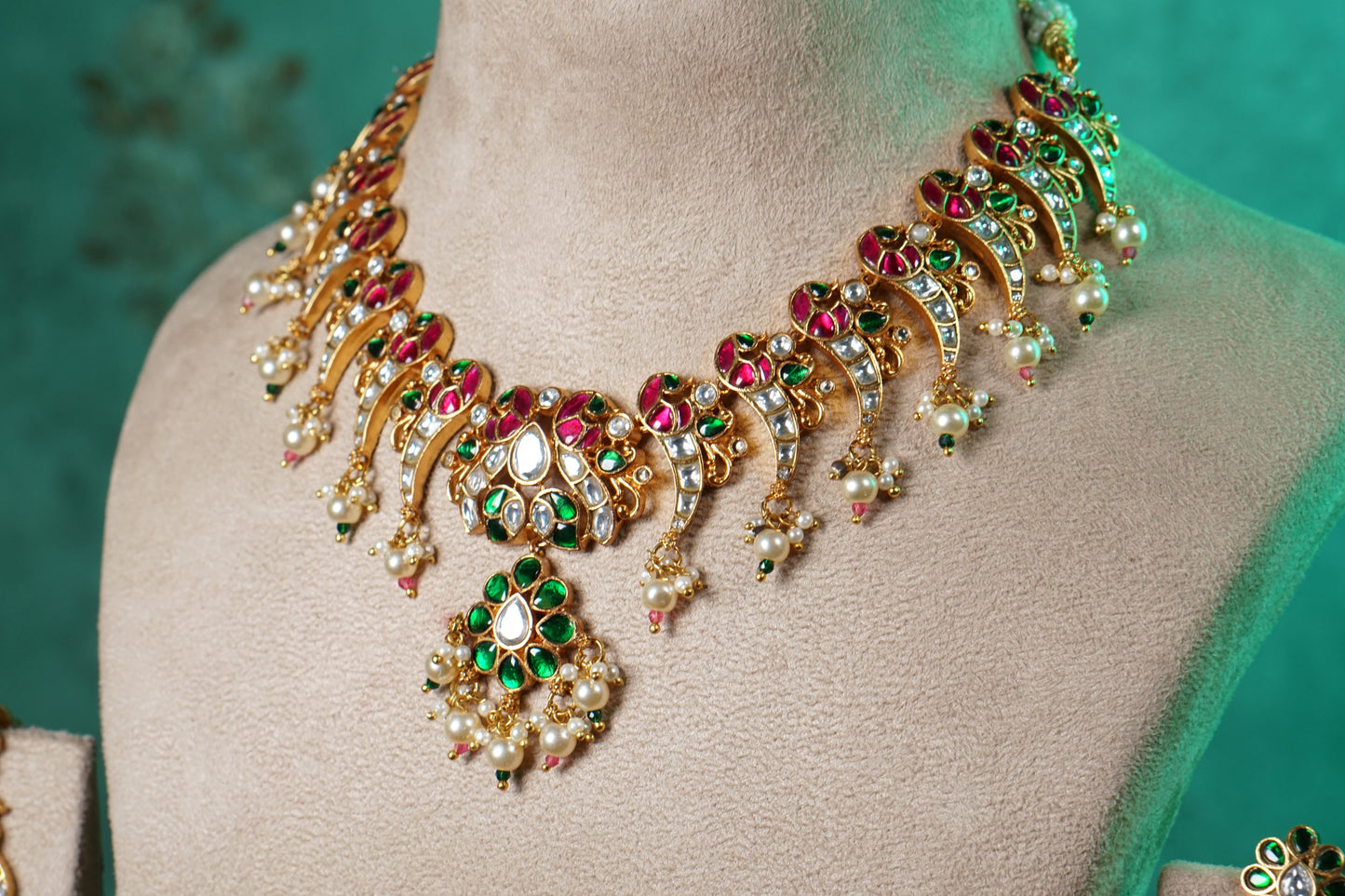 Kundan Necklace Set(4-9534)(NEM)