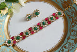 Kundan choker set(4-7724)(R)