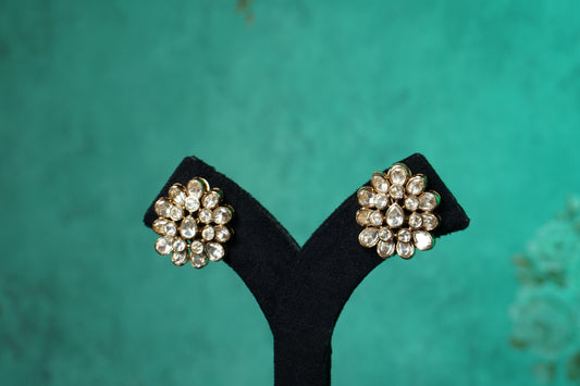 Moissanite polki stud (1-5484)(NEM)