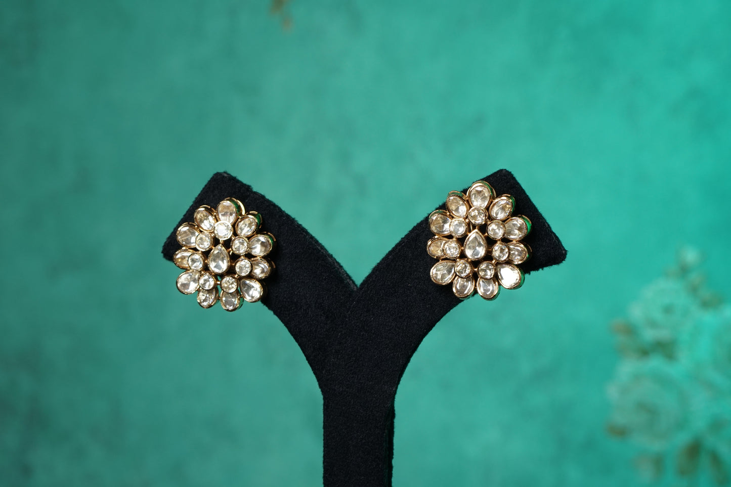 Moissanite polki stud (1-5484)(NEM)