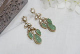 Light green stone Polki earring (1-3767)(B)