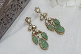 Light green stone Polki earring (1-3767)(B)