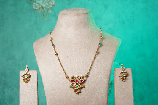Kundan Pendant Set (4-9508)(EX)