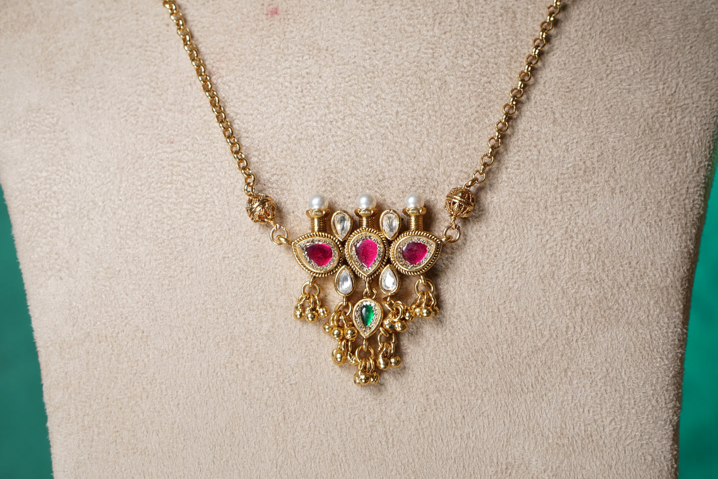 Kundan Pendant Set (4-9508)(EX)
