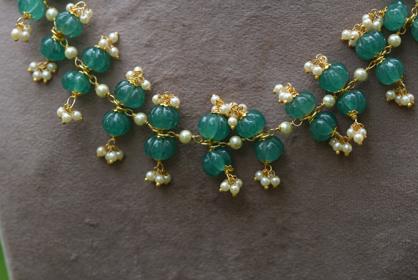 Flourite beads necklace (4-5618)(N) - JEWELSTYLE