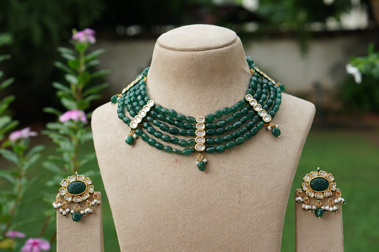 Kundan  Necklace Set (4-9515)(EX)