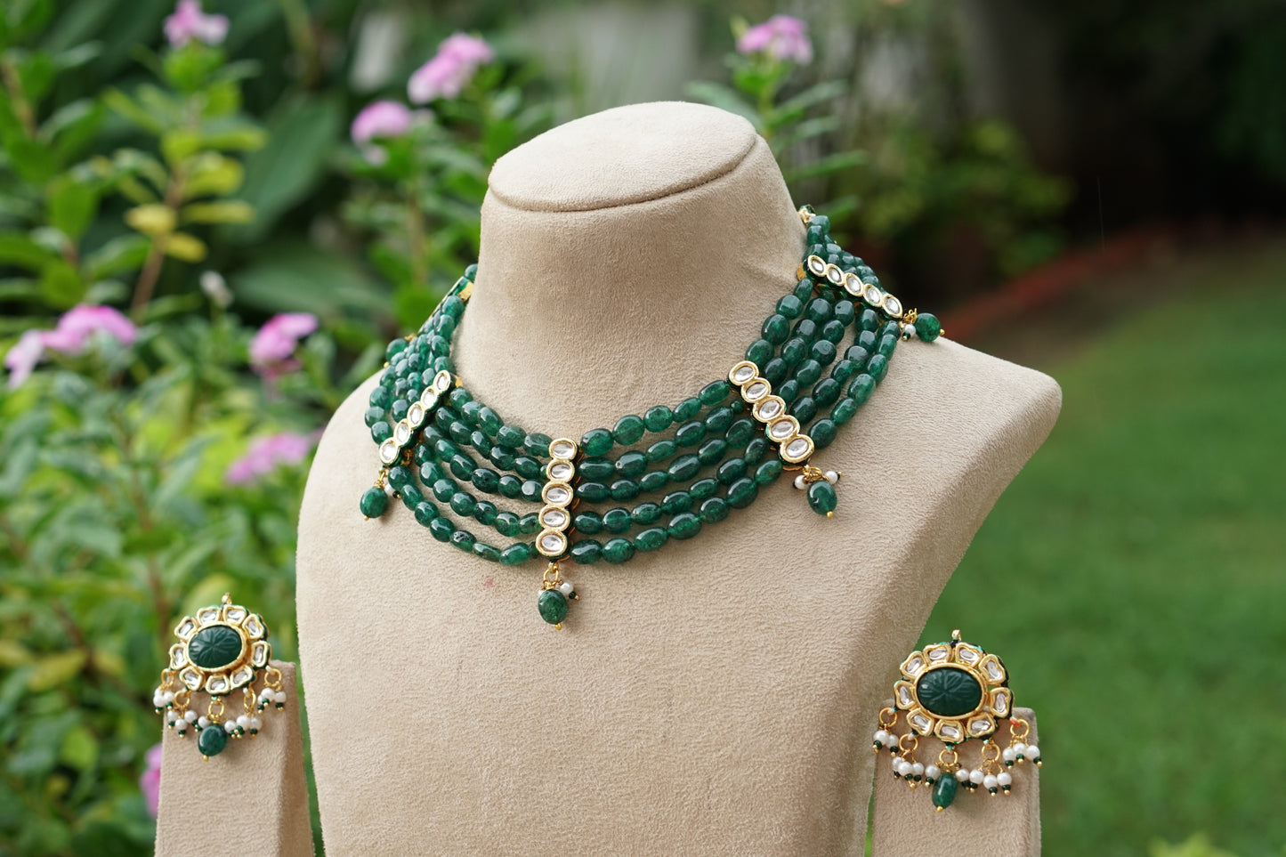 Kundan  Necklace Set (4-9515)(EX)