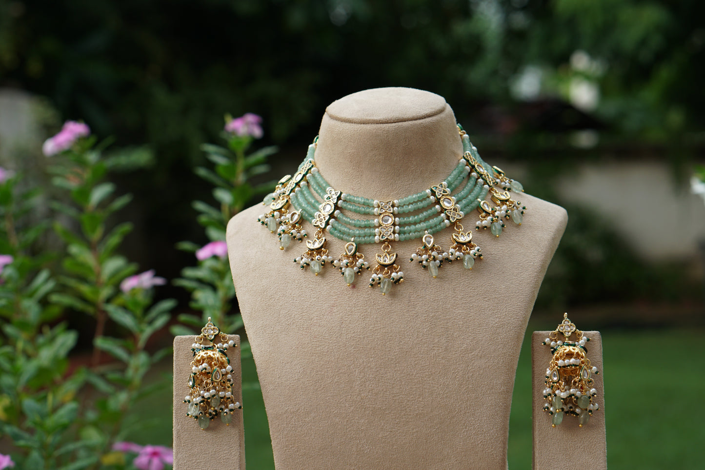 Kundan  Necklace Set (4-9516)(EX)