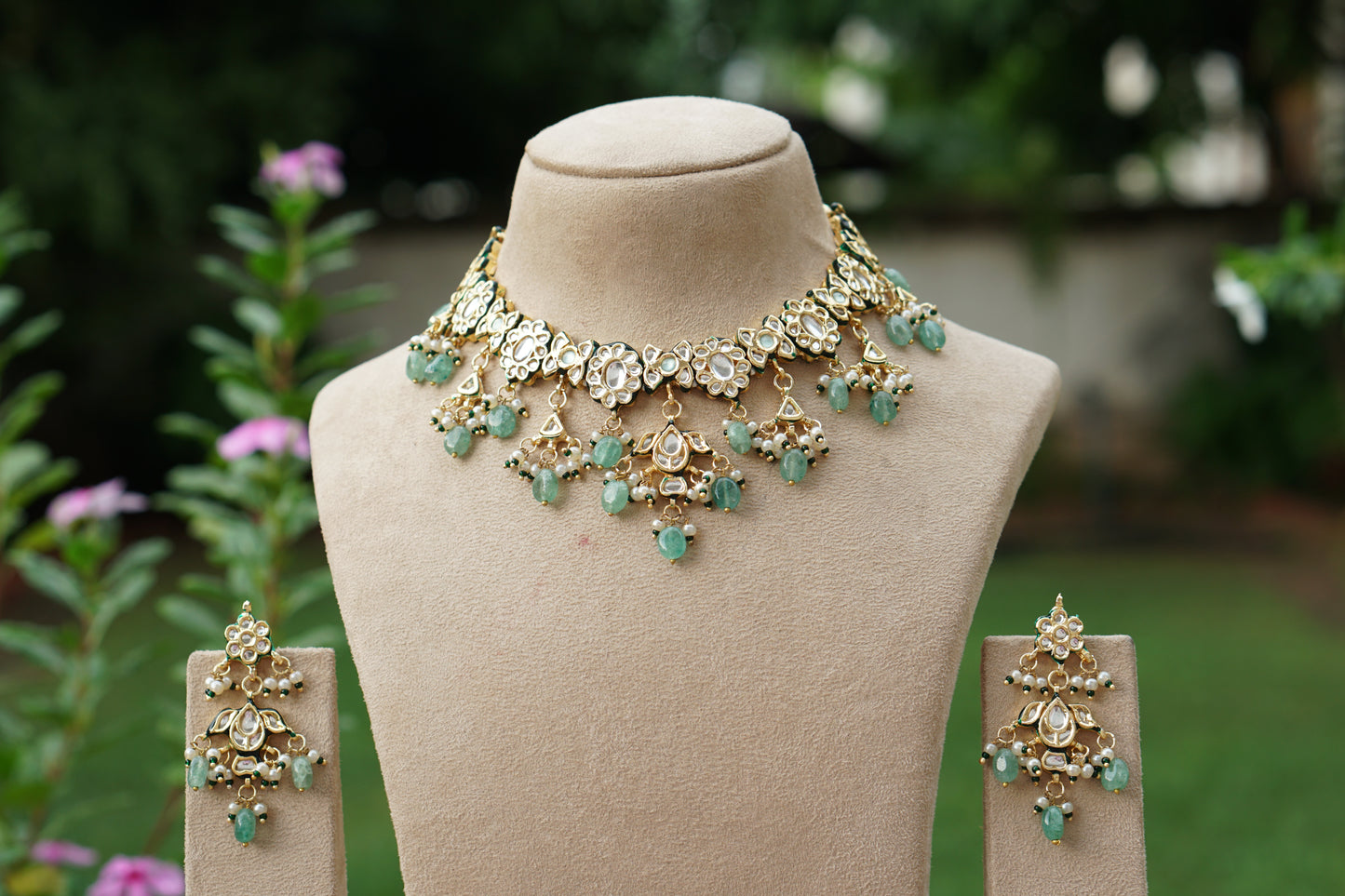 Kundan  Necklace Set (4-9513)(EX)