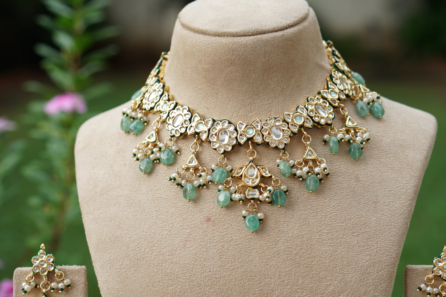 Kundan  Necklace Set (4-9513)(EX)