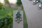 Green Stone Polki Necklace set (4-8778)(B)