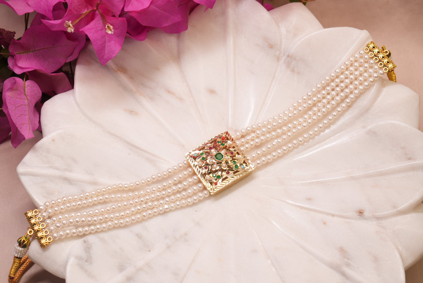 Jadau choker  (4-8916)(A) - JEWELSTYLE