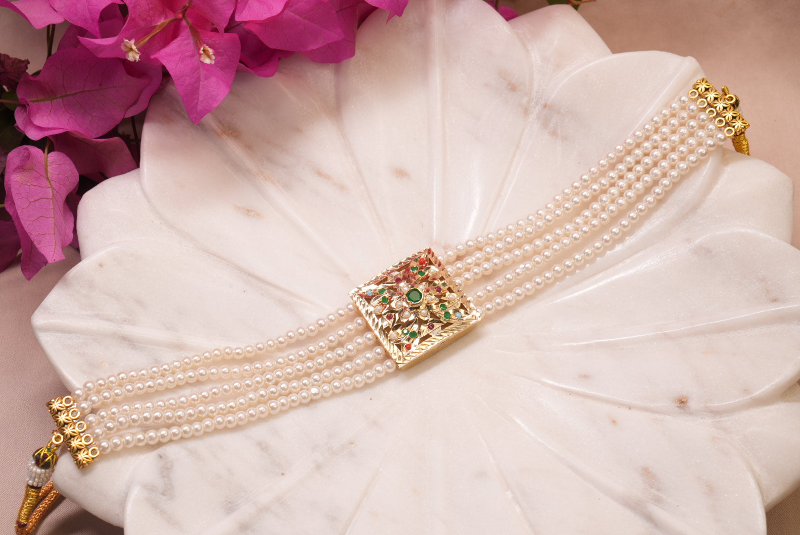 Jadau choker  (4-8916)(A) - JEWELSTYLE
