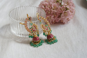 Kundan earcuff jhumki (1-4185)(K)(CLEARANCE SALE PRODUCT)