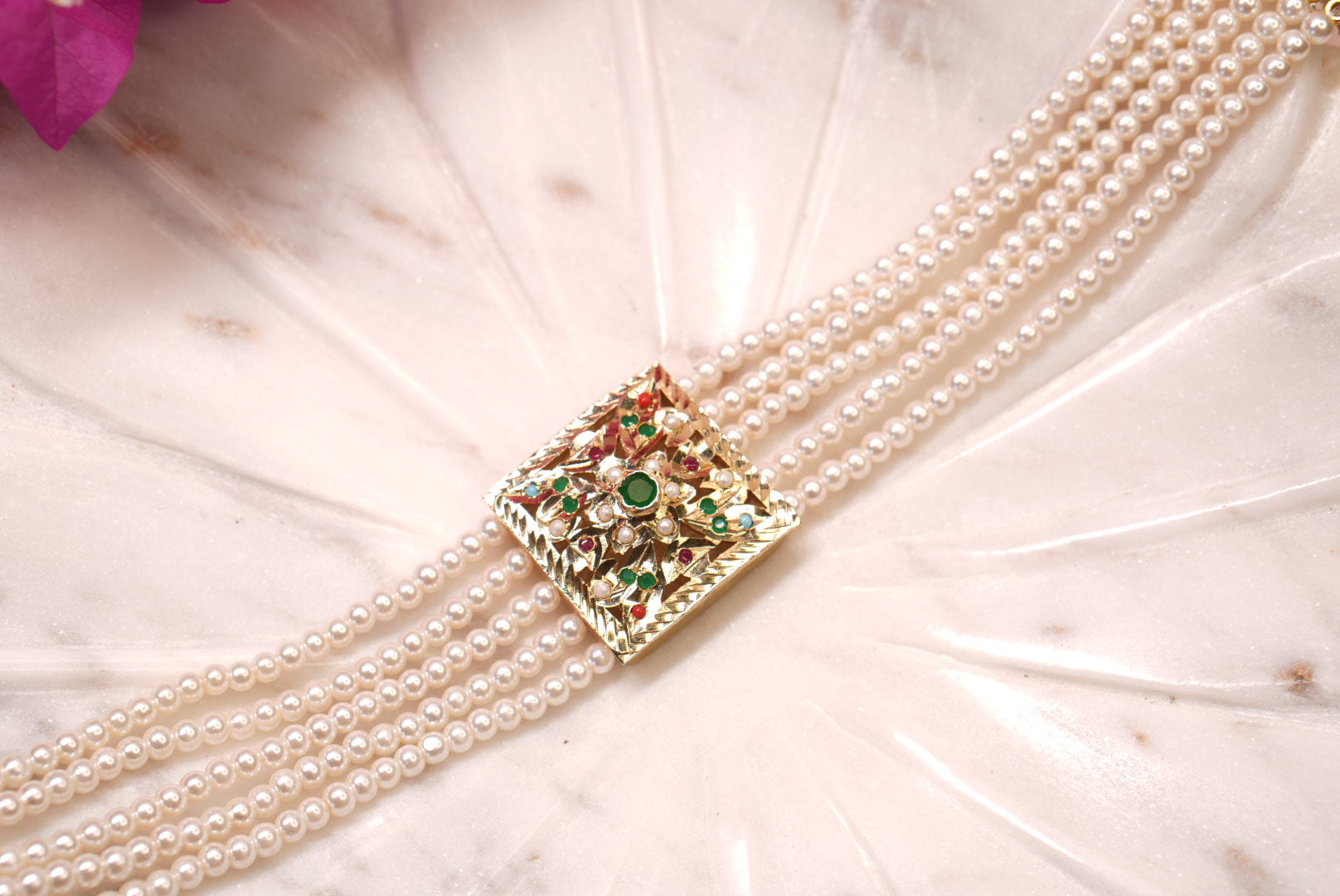Jadau choker  (4-8916)(A) - JEWELSTYLE