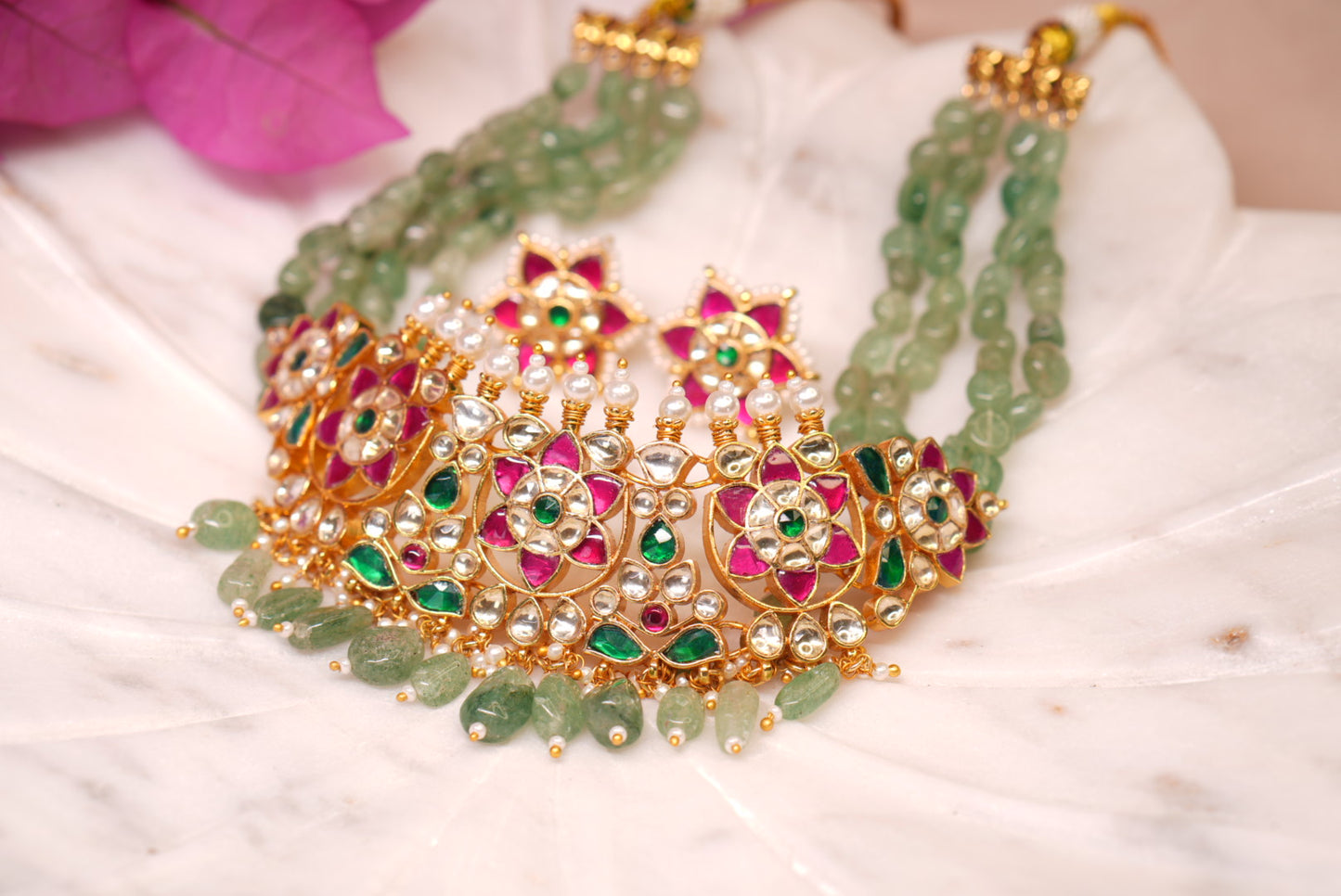 Kundan choker Set (4-8915)(A)(ALREADY DISCOUNTED) - JEWELSTYLE