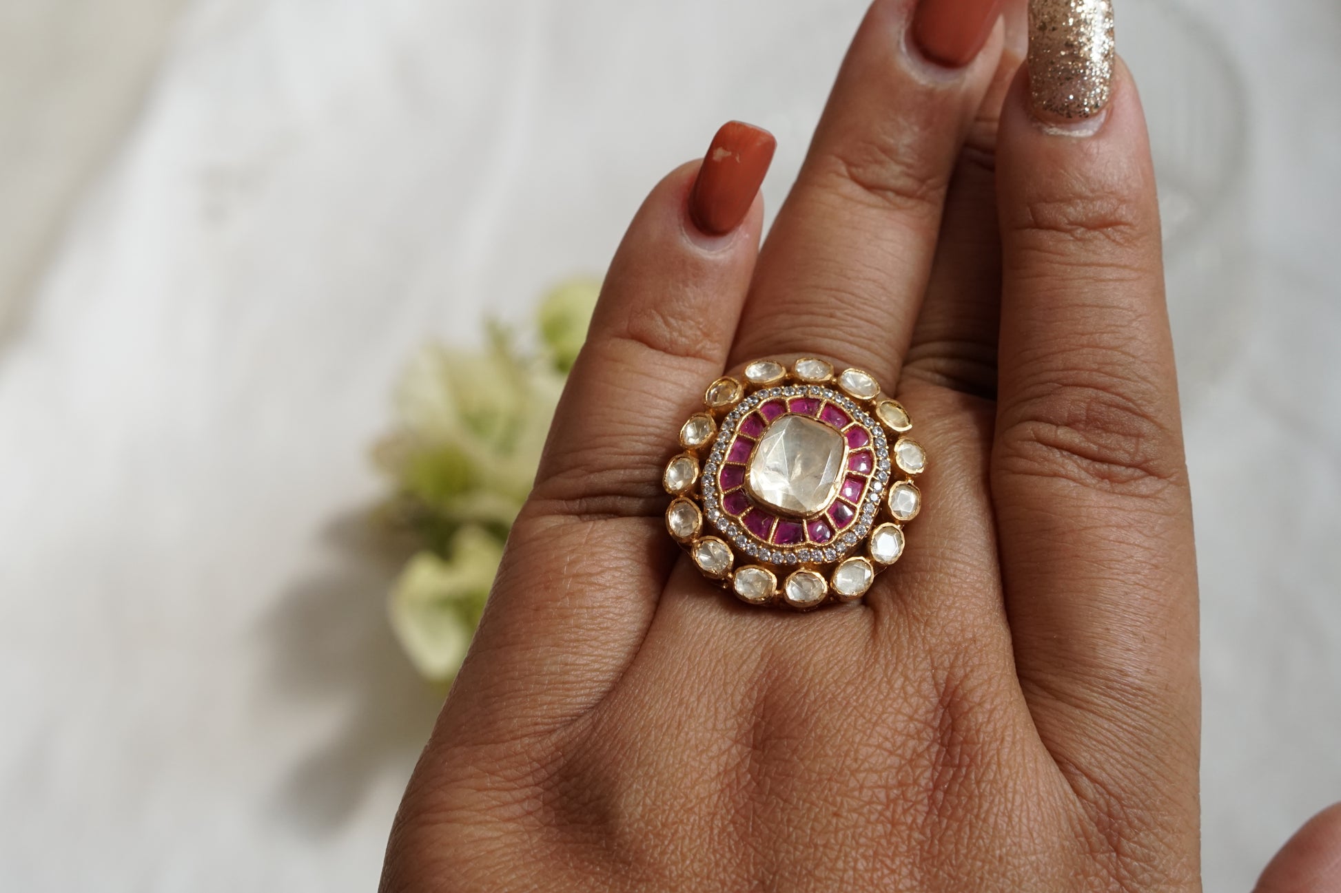Mossainite Ring (6-330)(R) - JEWELSTYLE