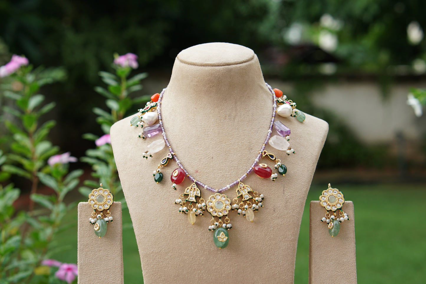 Kundan  Necklace Set (4-9510)(EX)