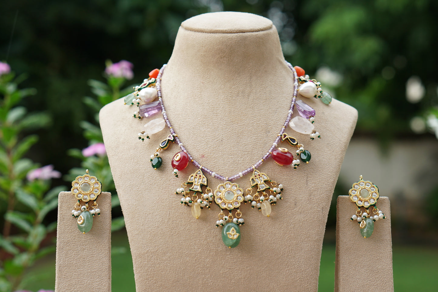 Kundan  Necklace Set (4-9510)(EX)