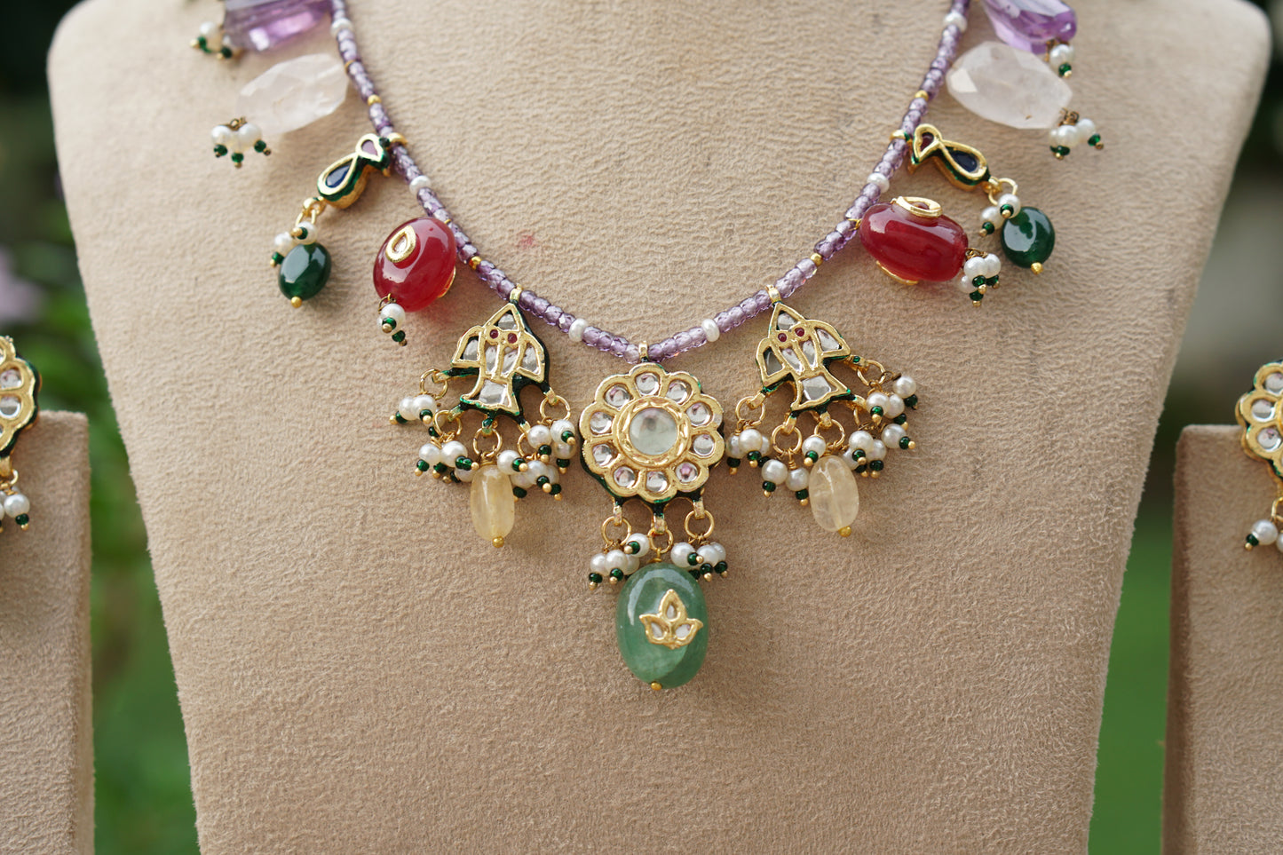Kundan  Necklace Set (4-9510)(EX)