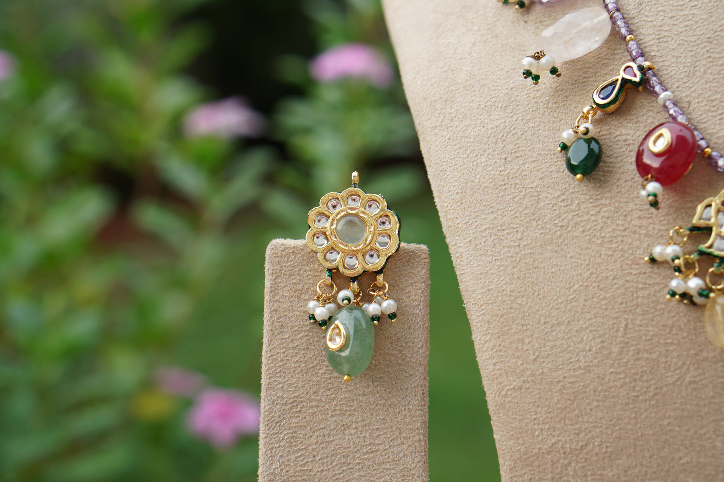 Kundan  Necklace Set (4-9510)(EX)
