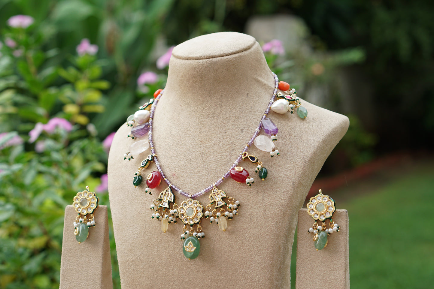 Kundan  Necklace Set (4-9510)(EX)