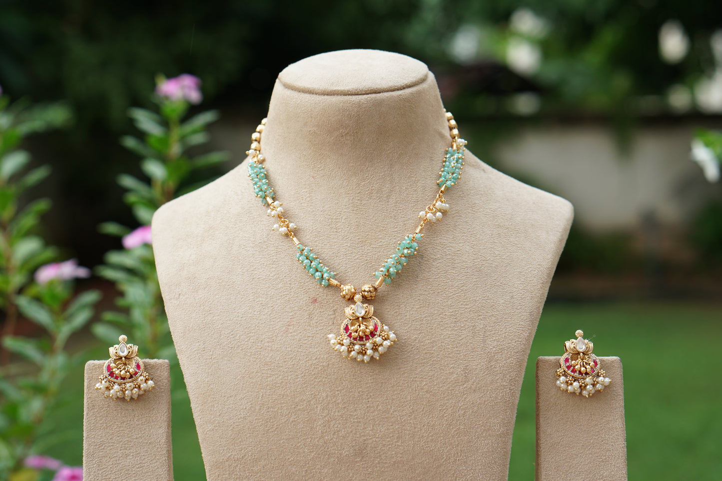 Kundan Pendant Set (4-9509)(EX)
