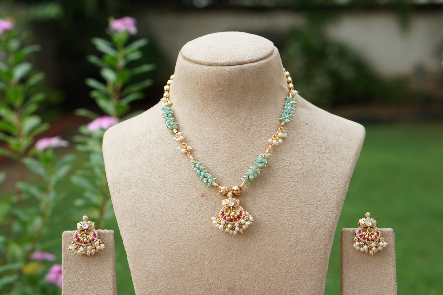 Kundan Pendant Set (4-9509)(EX)