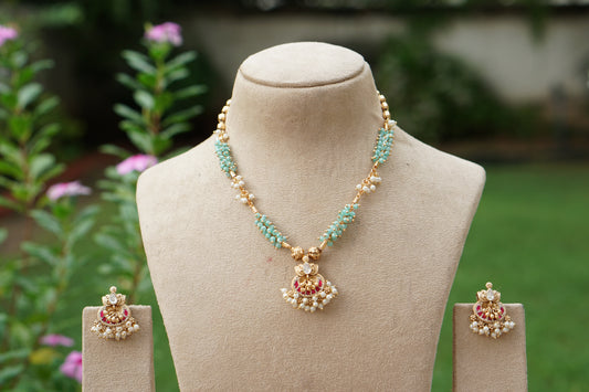 Kundan Pendant Set (4-9509)(EX)
