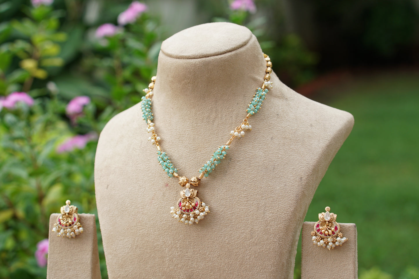 Kundan Pendant Set (4-9509)(EX)