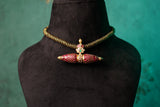 Kundan pendant Necklace (4-8128)(K)