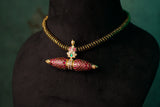Kundan pendant Necklace (4-8128)(K)