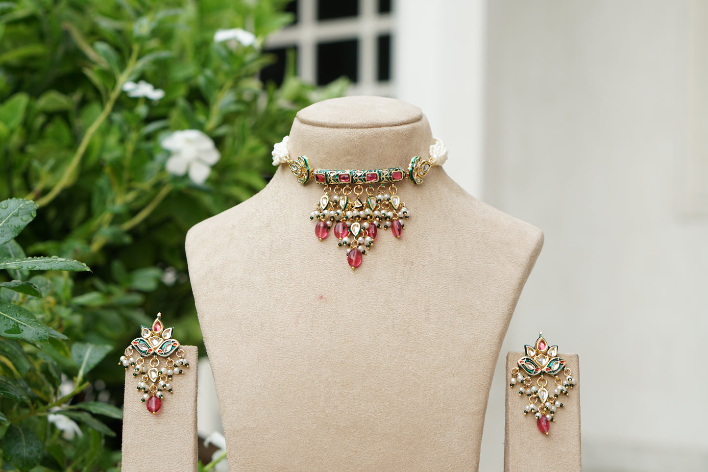 Kundan Choker Set (4-9506)(EX)