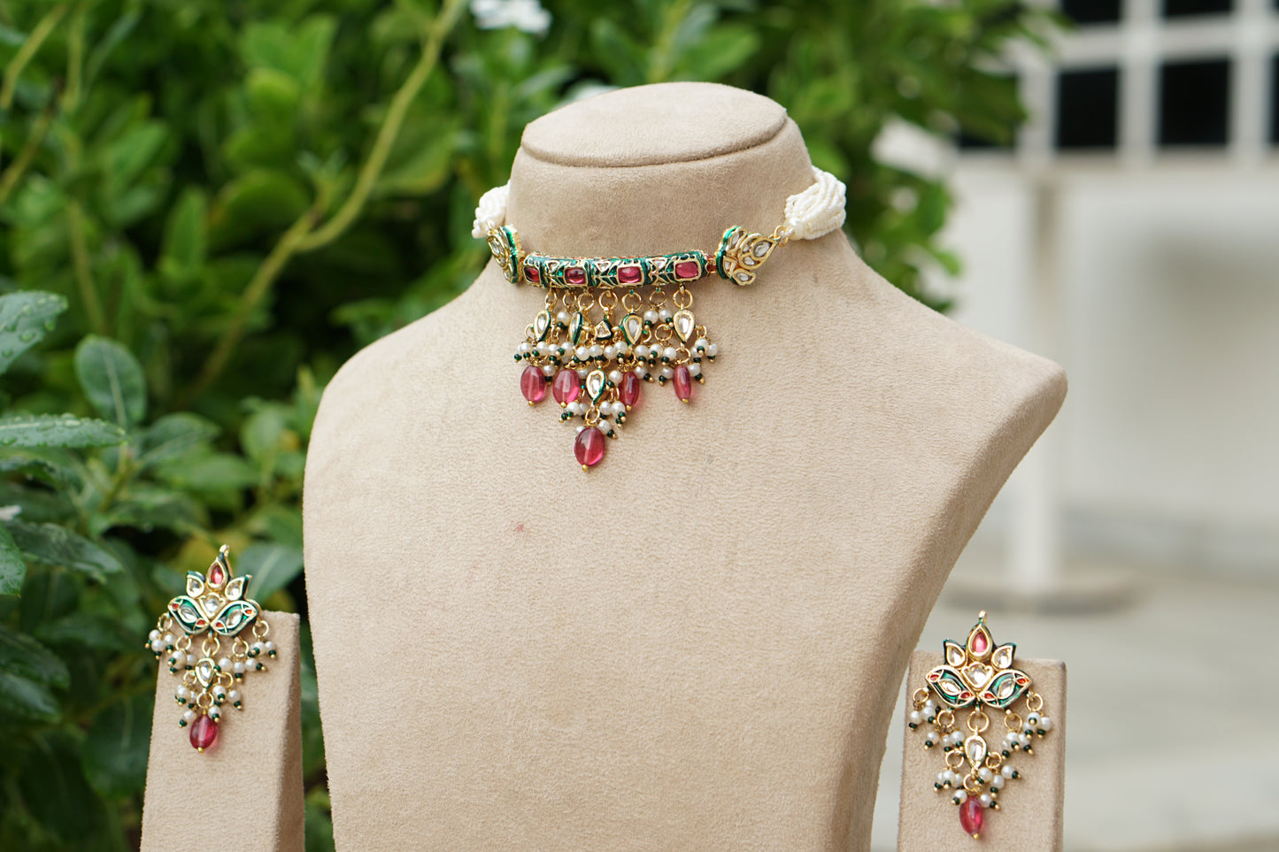 Kundan Choker Set (4-9506)(EX)