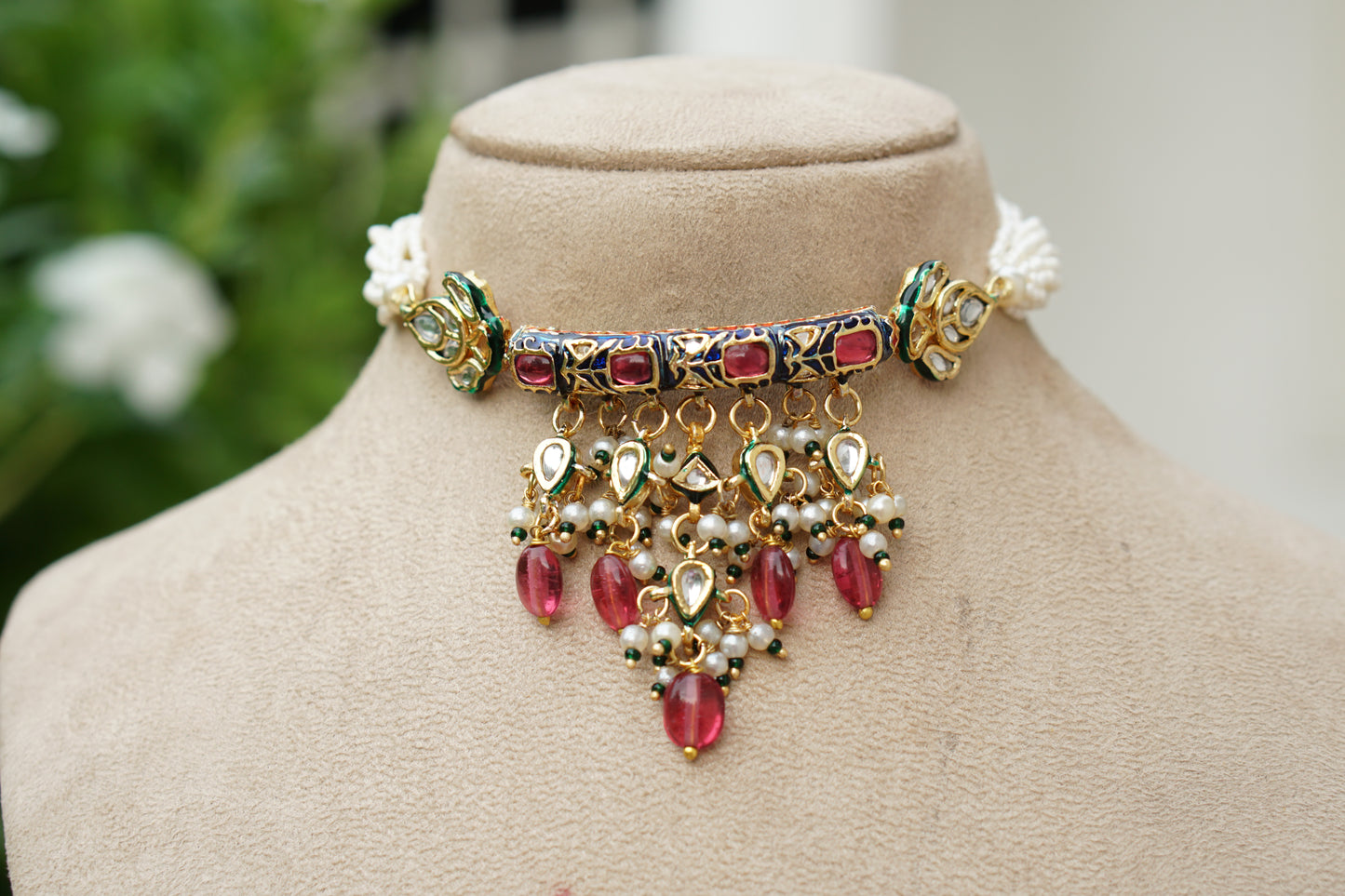 Kundan Choker Set (4-9507)(EX)