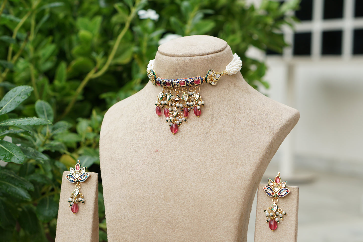 Kundan Choker Set (4-9507)(EX)