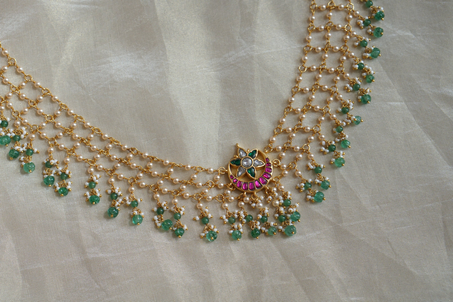 Kundan  necklace (4-7916)(K)(PREORDER)