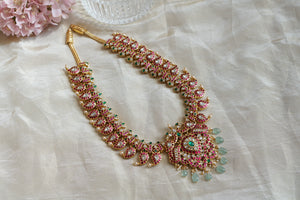 Kundan mango mala necklace (4-7512)(K )